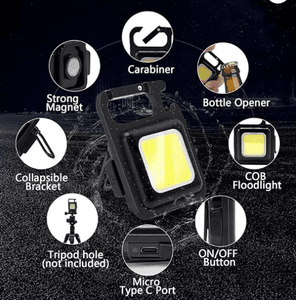 COB Rechargeable Keychain Light | Mini LED Flashlight Torch | Portable USB Rechargeable Keyring Light for Camping, Travel, Emergency & Outdoor Use - Earbuds & Earphone | Buy Online in Nepal at A-One Collection