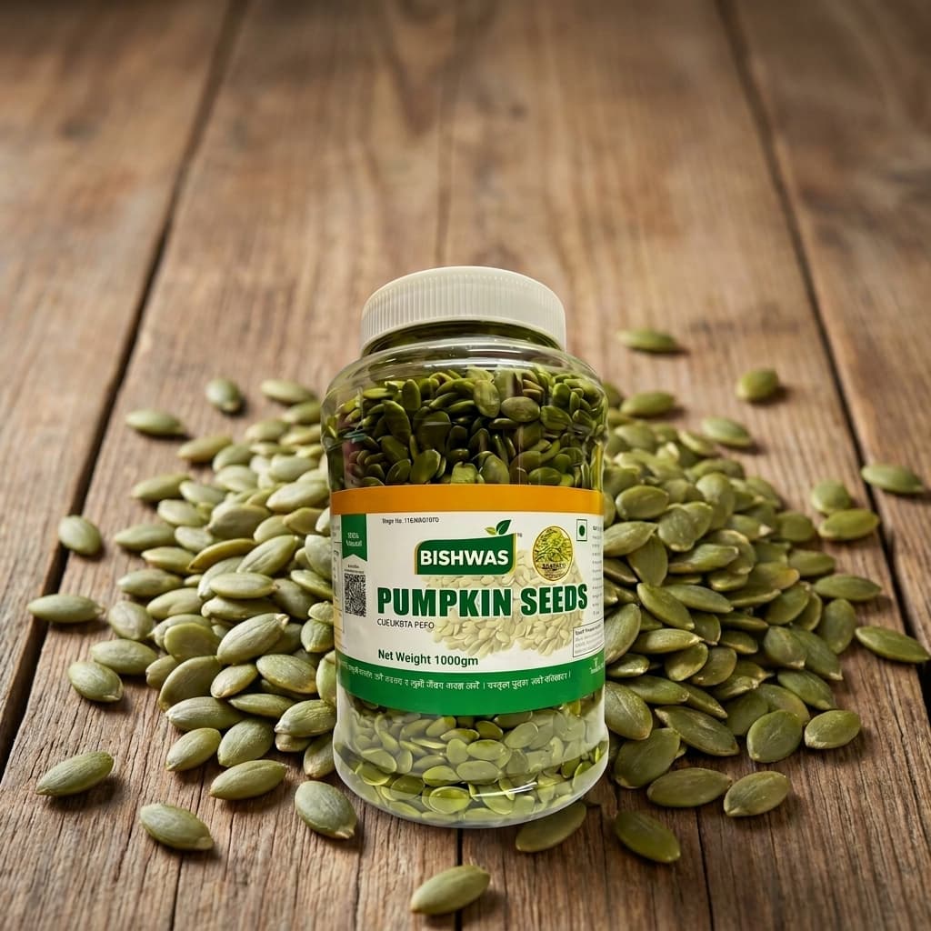 Premium Bishwas Pumpkin Seeds – Natural, Raw & Nutrient-Rich Healthy Snack (1000gm) - Seeds & Nuts | Buy Online in Nepal at A-One Collection
